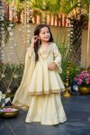 NEW ARRIVAL CHINON SILK EMBROIDERY WORK MIRROR LACE WORK KID’S TOP PALAZZO WITH DUPATTA FESTIVAL WEAR WHOLESALE PRICE ETHNIC GARMENT (2)