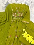 NEW ARRIVAL COTTON EMBROIDERY WORK TOP BOTTOM WITH DUPATTA FESTIVE WEAR WHOLESALE PRICE ETHNIC GARMENT (14)