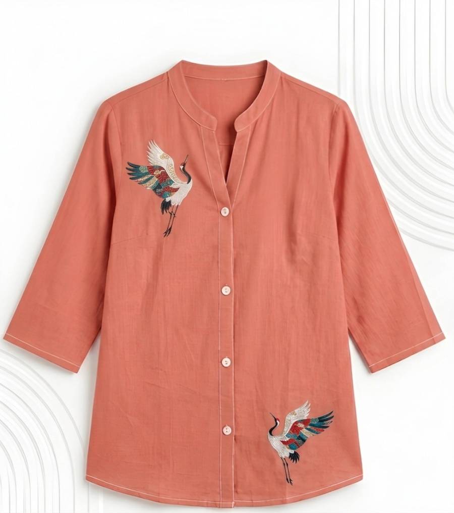 NEW ARRIVAL COTTON FLOWER PRINTED WORK TOP OFFICE WEAR WHOLESALE PRICE ETHNIC GARMENT (1)