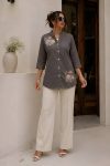 NEW ARRIVAL COTTON FLOWER PRINTED WORK TOP OFFICE WEAR WHOLESALE PRICE ETHNIC GARMENT (4)