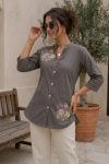 NEW ARRIVAL COTTON FLOWER PRINTED WORK TOP OFFICE WEAR WHOLESALE PRICE ETHNIC GARMENT (4)