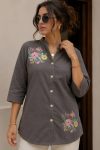 NEW ARRIVAL COTTON FLOWER PRINTED WORK TOP OFFICE WEAR WHOLESALE PRICE ETHNIC GARMENT (4)
