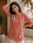 NEW ARRIVAL COTTON FLOWER PRINTED WORK TOP OFFICE WEAR WHOLESALE PRICE ETHNIC GARMENT (8)