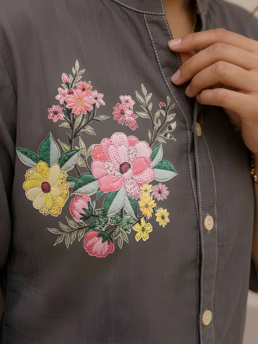 NEW ARRIVAL COTTON FLOWER PRINTED WORK TOP OFFICE WEAR WHOLESALE PRICE ETHNIC GARMENT (9)