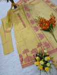 NEW ARRIVAL COTTON JACQUARD WORK TOP BOTTOM WITH DUPATTA OFFICE WEAR WHOLESALE PRICE ETHNIC GARMENT (5)
