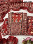NEW ARRIVAL COTTON JAIPURI BAGRU PRINT WITH MIRROR WORK TOP BOTTOM WITH DUPATTA FESTIVE WEAR WHOLESALE PRICE ETHNIC GARMENT (10)