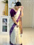 NEW ARRIVAL COTTON SILK WEAVING JACQUARD BORDER WORK SAREE WITH UNSTITCHED BLOUSE FESTIVE WEAR WHOLESALE PRICE ETHNIC GARMENT (1)