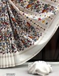 NEW ARRIVAL DOLA SILK ZARI WEAVING AND SEQUENCE WORK BORDER KALAMKARI PRINT WORK SAREE WITH UNSTITCHED BLOUSE FESTIVE WEAR WHOLESALE PRICE ETHNIC GARMENT (5)