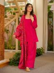 NEW ARRIVAL FRENCH CREPE PLAIN TOP PATIYALA WITH DUPATTA FESTIVE WEAR WHOLESALE PRICE ETHNIC GARMENT (9)