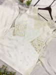 NEW ARRIVAL GLASS ROMAN SILK BEADS WITH SEQUENCE EMBROIDERY AND CUTWORK TOP PATIYALA WITH DUPATTA FESTIVE WEAR WHOLESALE PRICE ETHNIC GARMENT (2)