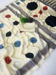 NEW ARRIVAL JAPAN SATIN GAJI SILK MILL PRINT WORK SAREE WITH UNSTITCHED BLOUSE DAILY WEAR WHOLESALE PRICE ETHNIC GARMENT (3)