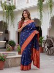 NEW ARRIVAL LICHI SILK JACQUARD WORK SAREE WITH UNSTITCHED BLOUSE FESTIVE WEAR WHOLESALE PRICE ETHNIC GARMENT (4)