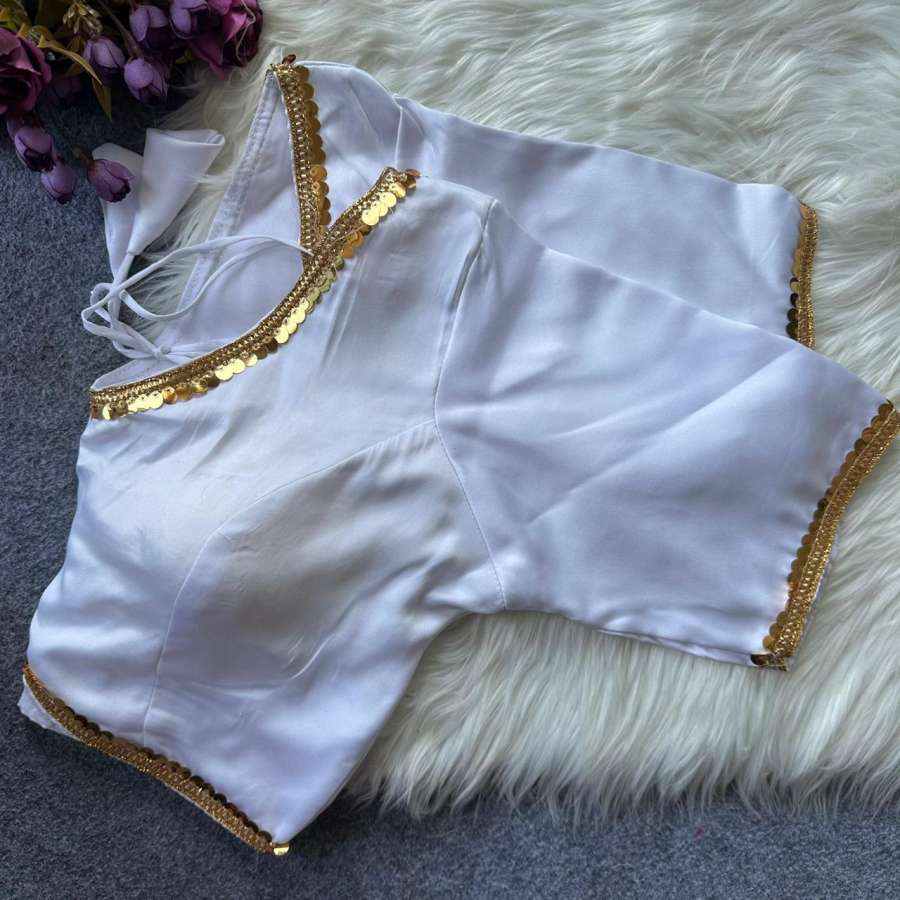 NEW ARRIVAL MALAAI SATIN FANCY LACE WORK READY TO WEAR BLOUSE PARTY WEAR WHOLESALE PRICE ETHNIC GARMENT (10)
