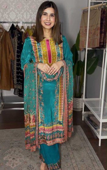 NEW ARRIVAL MALAI SATIN DIGITAL PRINT WORK TOP PALAZZO WITH DUPATTA RAMA