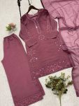 NEW ARRIVAL MUL CHANDERI HAND MIRROR WITH SEQUENCE EMBROIDERY AND CUTWORK TOP PALAZZO WITH DUPATTA FESTIVE WEAR WHOLESALE PRICE ETHNIC GARMENT (5)