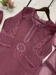 NEW ARRIVAL MUL CHANDERI HAND MIRROR WITH SEQUENCE EMBROIDERY AND CUTWORK TOP PALAZZO WITH DUPATTA FESTIVE WEAR WHOLESALE PRICE ETHNIC GARMENT (5)