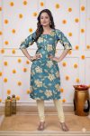 NEW ARRIVAL RAYON DIGITAL PRINT WORK ONLY KURTI