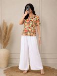 NEW ARRIVAL RAYON DIGITAL PRINT WORK TOP PALAZZO SET DAILY WEAR WHOLESALE PRICE ETHNIC GARMENT (8)
