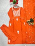 NEW ARRIVAL RAYON EMBROIDERY WORK TOP BOTTOM WITH DUPATTA FESTIVE WEAR WHOLESALE PRICE ETHNIC GARMENT (2)