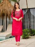 NEW ARRIVAL ROMAN SILK EMBROIDERY WORK TOP BOTTOM WITH DUPATTA FESTIVE WEAR WHOLESALE PRICE ETHNIC GARMENT (7)