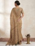 NEW ARRIVAL SHIMMER SILK DIGITAL PRINTED WITH AARI AND KHATLIWORK SAREE WITH UNSTITCHED BLOUSE WEDDING WEAR WHOLESALE PRICE ETHNIC GARMENT (2)