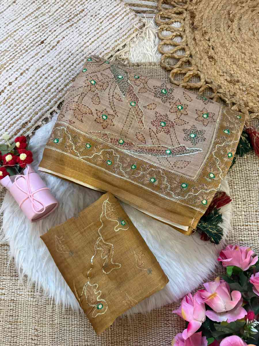 NEW ARRIVAL SHIMMER SILK DIGITAL PRINTED WITH AARI AND KHATLIWORK SAREE WITH UNSTITCHED BLOUSE WEDDING WEAR WHOLESALE PRICE ETHNIC GARMENT (7)