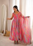 NEW ARRIVAL TABBY ORGANZA MIRROR LACE WORK GOWN BOTTOM WITH DUPATTA FESTIVE WEAR WHOLESALE PRICE ETHNIC GARMENT (3)