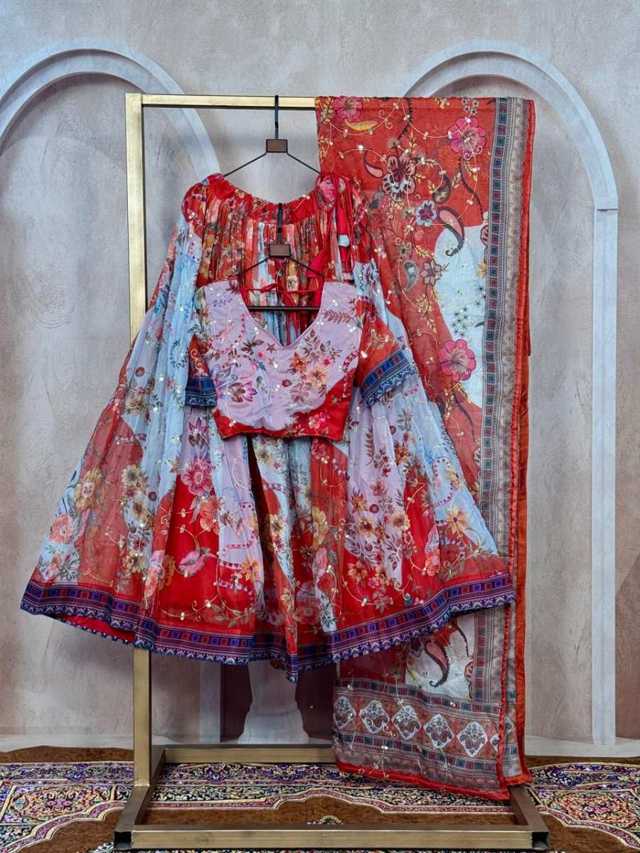 NEW ARRIVAL TABBY SILK DIGITAL PRINTED WITH EMBROIDERY WORK LEHENGA CHOLI WITH DUPATTA FESTIVE WEAR WHOLESALE PRICE ETHNIC GARMENT (16)