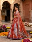 NEW ARRIVAL TABBY SILK DIGITAL PRINTED WITH EMBROIDERY WORK LEHENGA CHOLI WITH DUPATTA FESTIVE WEAR WHOLESALE PRICE ETHNIC GARMENT (6)