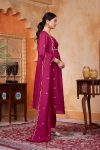 NEW ARRIVAL VICHITRA SILK EMBROIDERY, SEQUENCE & CODING WORK TOP BOTTOM WITH DUPATTA FESTIVE WEAR WHOLESALE PRICE ETHNIC GARMENT (2)
