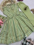 NEW ARRIVAL VISCOSE WEAVING JACQUARD REAL MIRROR LACE WORK GOWN BOTTOM WITH DUPATTA FESTIVAL WEAR WHOLESALE PRICE ETHNIC GARMENT (8)