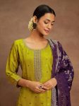 RICH LOOK ART SILK WEAVING WORK TOP BOTTOM WITH DUPATTA FESTIVE WEAR WHOLESALE PRICE ETHNIC GARMENT (3)