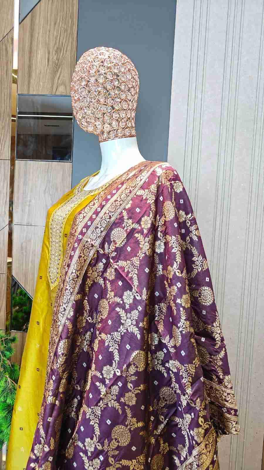 RICH LOOK ART SILK WEAVING WORK TOP BOTTOM WITH DUPATTA FESTIVE WEAR WHOLESALE PRICE ETHNIC GARMENT (8)