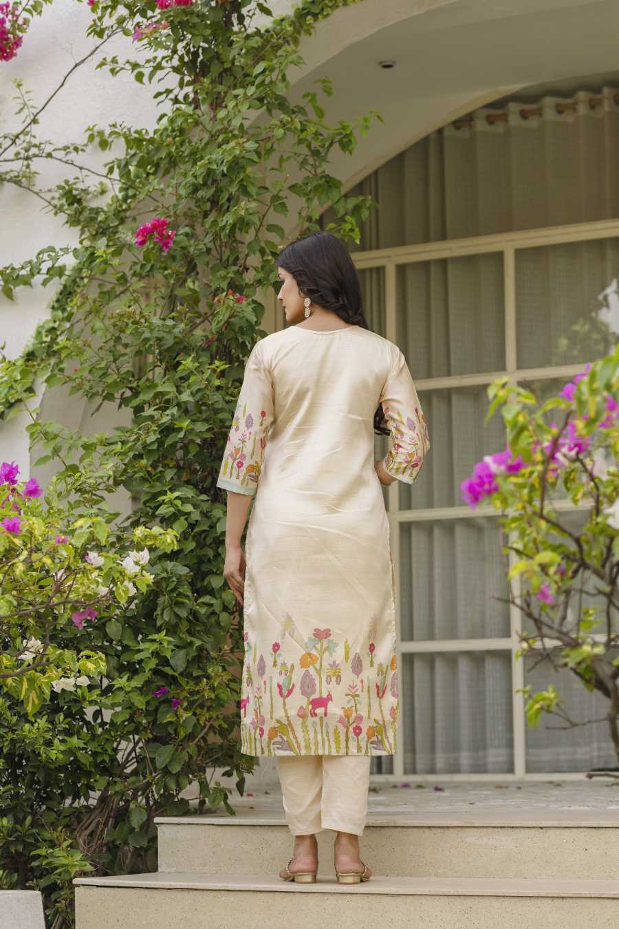 RICH LOOK ASSAM SILK EMBROIDERY BEADS WORK TOP BOTTOM WITH DUPATTA FESTIVE WEAR WHOLESALE PRICE ETHNIC GARMENT (10)