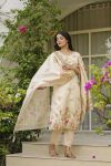 RICH LOOK ASSAM SILK EMBROIDERY BEADS WORK TOP BOTTOM WITH DUPATTA FESTIVE WEAR WHOLESALE PRICE ETHNIC GARMENT (2)
