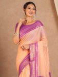 RICH LOOK BANARASI SILK WEAVING WORK SAREE WITH UNSTITCHED BLOUSE DAILY WEAR WHOLESALE PRICE ETHNIC GARMENT (4)