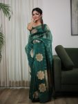 RICH LOOK BANARASI SILK WEAVING WORK SAREE WITH UNSTITCHED BLOUSE FESTIVAL WEAR WHOLESALE PRICE ETHNIC GARMENT (12)