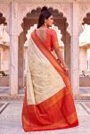 RICH LOOK BANARASI SILK WEAVING WORK SAREE WITH UNSTITCHED BLOUSE FESTIVE WEAR WHOLESALE PRICE ETHNIC GARMENT (2)