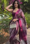 RICH LOOK BANARASI SILK WEAVING WORK SAREE WITH UNSTITCHED BLOUSE FESTIVE WEAR WHOLESALE PRICE ETHNIC GARMENT (10)