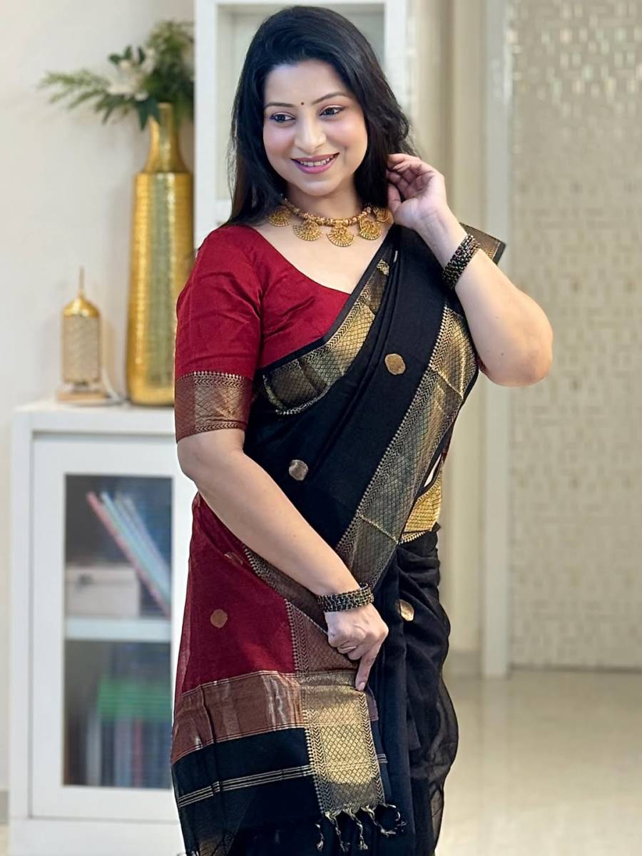 RICH LOOK BANARASI SILK WEAVING WORK SAREE WITH UNSTITCHED BLOUSE FESTIVE WEAR WHOLESALE PRICE ETHNIC GARMENT (3)