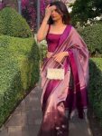 RICH LOOK BANARASI SILK WEAVING WORK SAREE WITH UNSTITCHED BLOUSE FESTIVE WEAR WHOLESALE PRICE ETHNIC GARMENT (10)