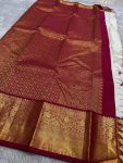 RICH LOOK BANARASI SILK WEAVING WORK SAREE WITH UNSTITCHED BLOUSE FESTIVE WEAR WHOLESALE PRICE ETHNIC GARMENT (2)