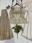 RICH LOOK BUTTERFLY NET SEQUENCE EMBROIDERY WORK TOP PALAZZO WITH DUPATTA PARTY WEAR WHOLESALE PRICE ETHNIC GARMENT (1)