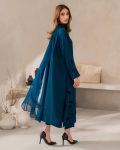 RICH LOOK CHANDERI COTTON EMBROIDERY SEQUENCE WORK TOP BOTTOM WITH DUPATTA FESTIVE WEAR WHOLESALE PRICE ETHNIC GARMENT (9)