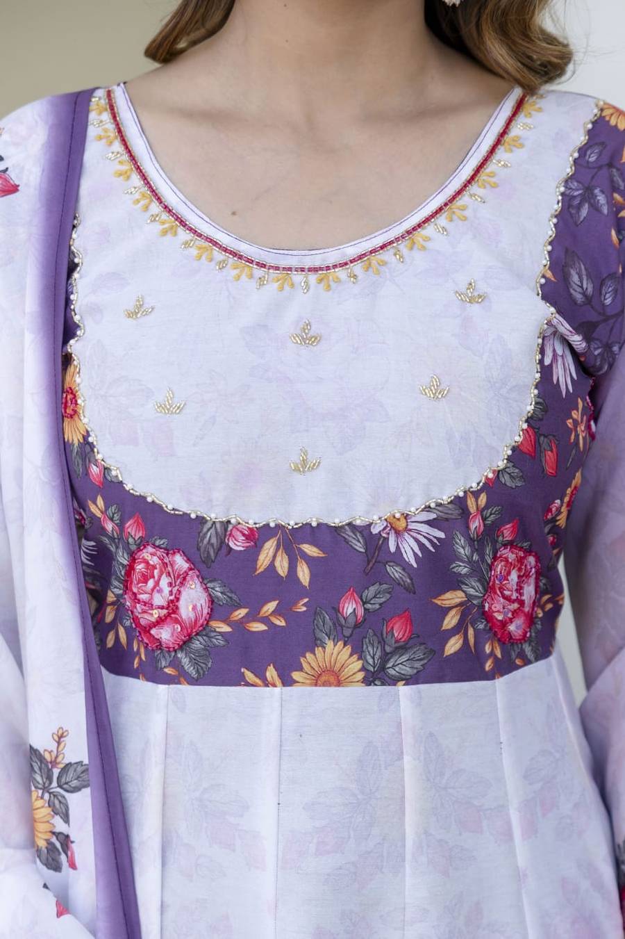 RICH LOOK CHANDERI DIGITAL PRINT WITH HAND WORK GOWN BOTTOM WITH DUPATTA FESTIVE WEAR WHOLESALE PRICE ETHNIC GARMENT (11)