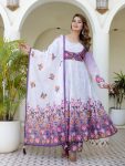RICH LOOK CHANDERI DIGITAL PRINT WITH HAND WORK GOWN BOTTOM WITH DUPATTA FESTIVE WEAR WHOLESALE PRICE ETHNIC GARMENT (2)
