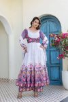 RICH LOOK CHANDERI DIGITAL PRINT WITH HAND WORK GOWN BOTTOM WITH DUPATTA FESTIVE WEAR WHOLESALE PRICE ETHNIC GARMENT (2)