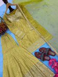 RICH LOOK CHINON SILK DIGITAL PRINT WITH EMBROIDERY 5 MM SEQUENCE WORK TOP SHARARA WITH DUPATTA FESTIVE WEAR WHOLESALE PRICE ETHNIC GARMENT (7)