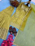 RICH LOOK CHINON SILK DIGITAL PRINT WITH EMBROIDERY 5 MM SEQUENCE WORK TOP SHARARA WITH DUPATTA FESTIVE WEAR WHOLESALE PRICE ETHNIC GARMENT (7)