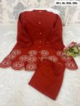 RICH LOOK COTTON EMBROIDERY WORK CO-ORD SET DAILY WEAR WHOLESALE PRICE ETHNIC GARMENT (3)